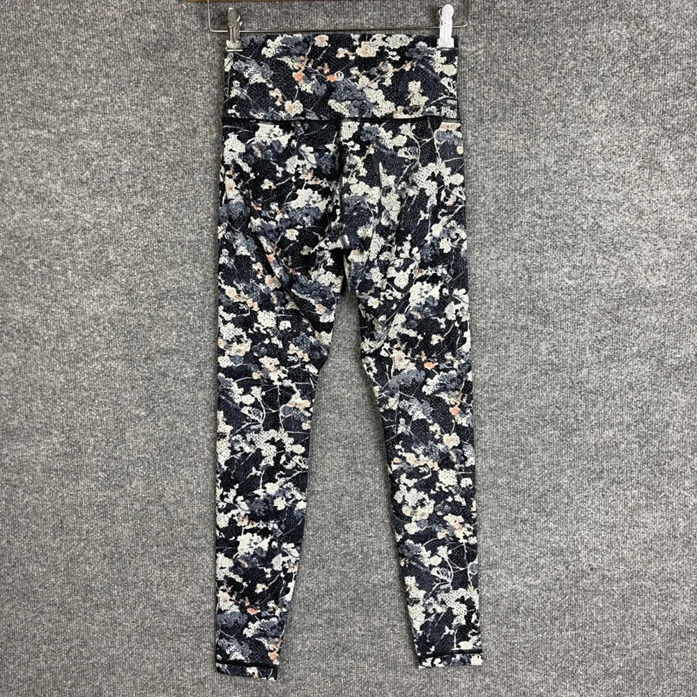 Lululemon Leggings Womens 6 Floral Multi Excellent High Rise Full Length Yoga